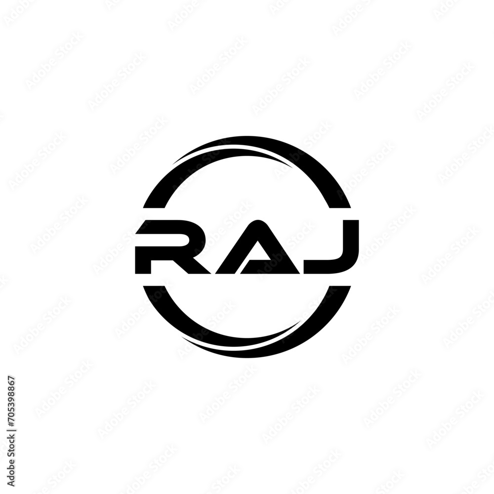 RAJ letter logo design with white background in illustrator, cube logo, vector logo, modern alphabet font overlap style. calligraphy designs for logo, Poster, Invitation, etc. RAJ letter logo design with white background in illustrator, cube logo, vector logo, modern alphabet font overlap style. calligraphy designs for logo, Poster, Invitation, etc.