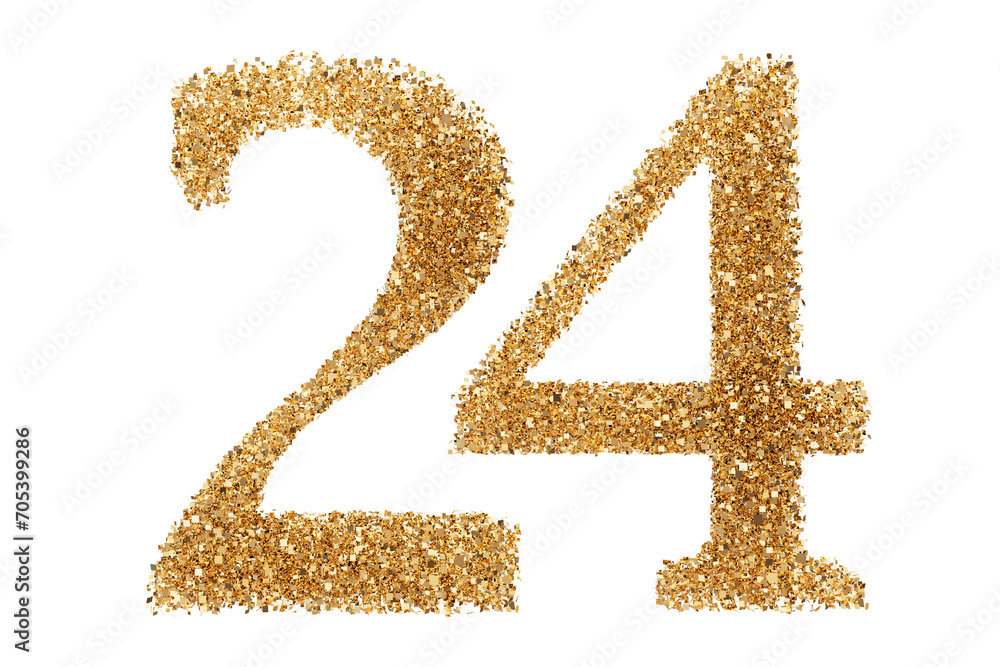 Gold glitter number 24 Gold glitter number 24