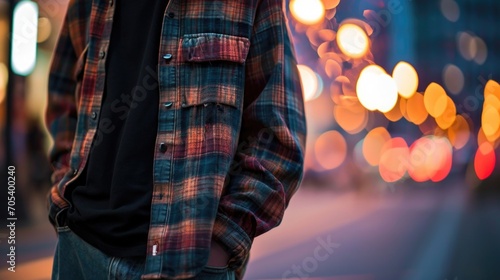 Minimalistic Edge keep it simple yet stylish with this oversized flannel shirt, genderneutral black tee, and wideleg jeans combo that embodies a minimalistic edge.