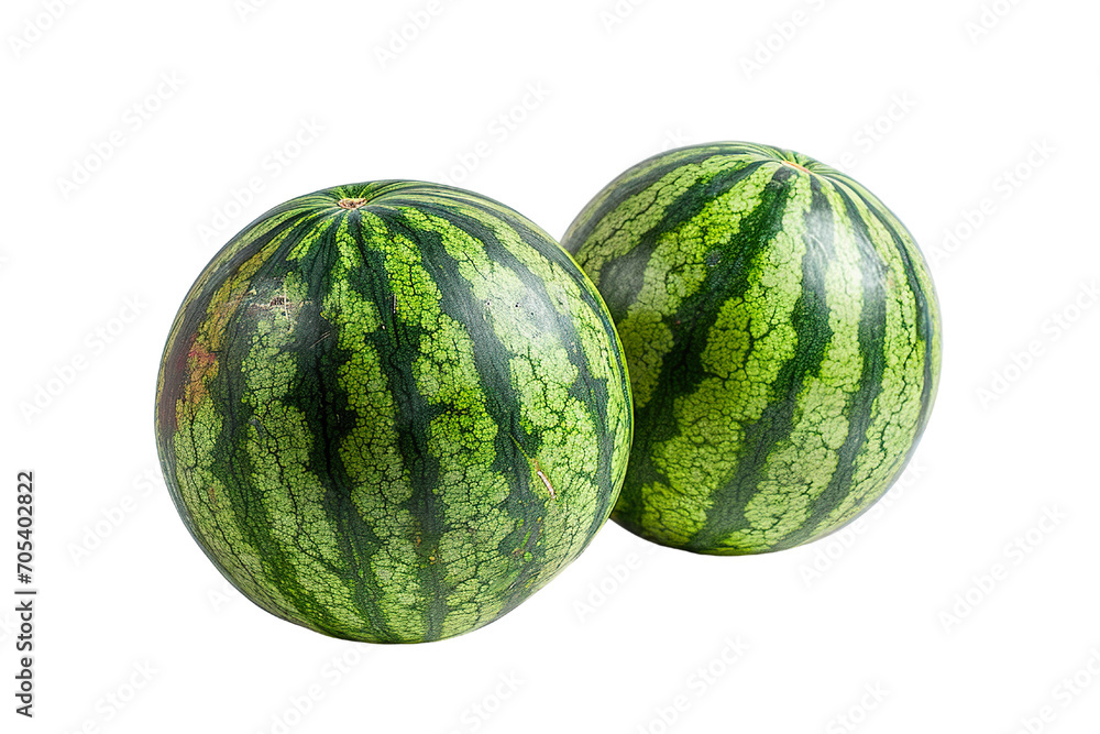 watermelon, with its dark green striped rind and rounded shape, set against a white background PNG watermelon, with its dark green striped rind and rounded shape, set against a white background PNG