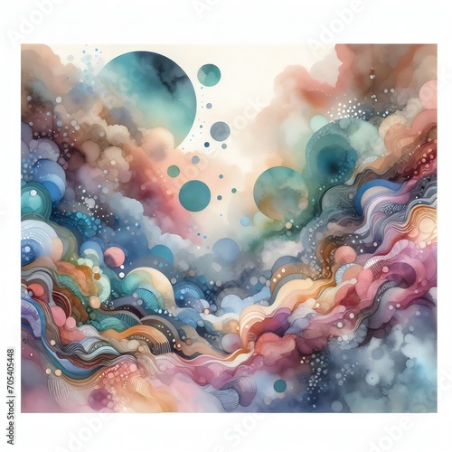 Abstract watercolor background. Template for your design. Watercolor Illustration Style. 