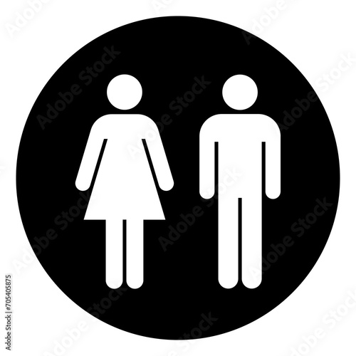 Restroom Toilet Symbol Sign,Vector Illustration, Isolated On White Background Label. EPS10