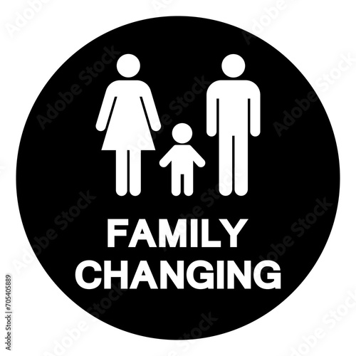 Family Changing Symbol Sign,Vector Illustration, Isolated On White Background Label. EPS10