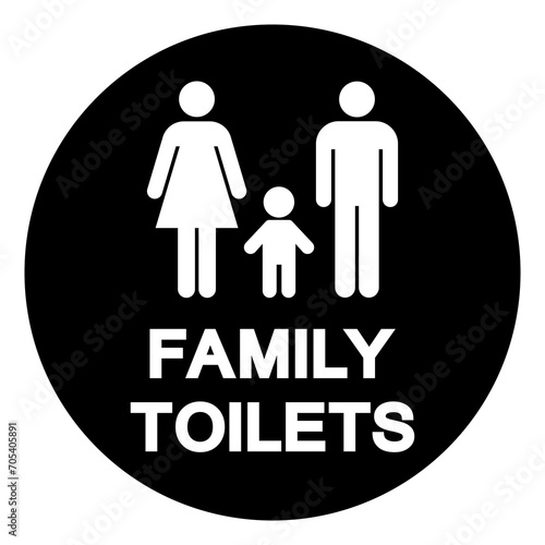 Family Toilets Symbol Sign,Vector Illustration, Isolated On White Background Label. EPS10
