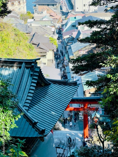 old town in japan high angle view