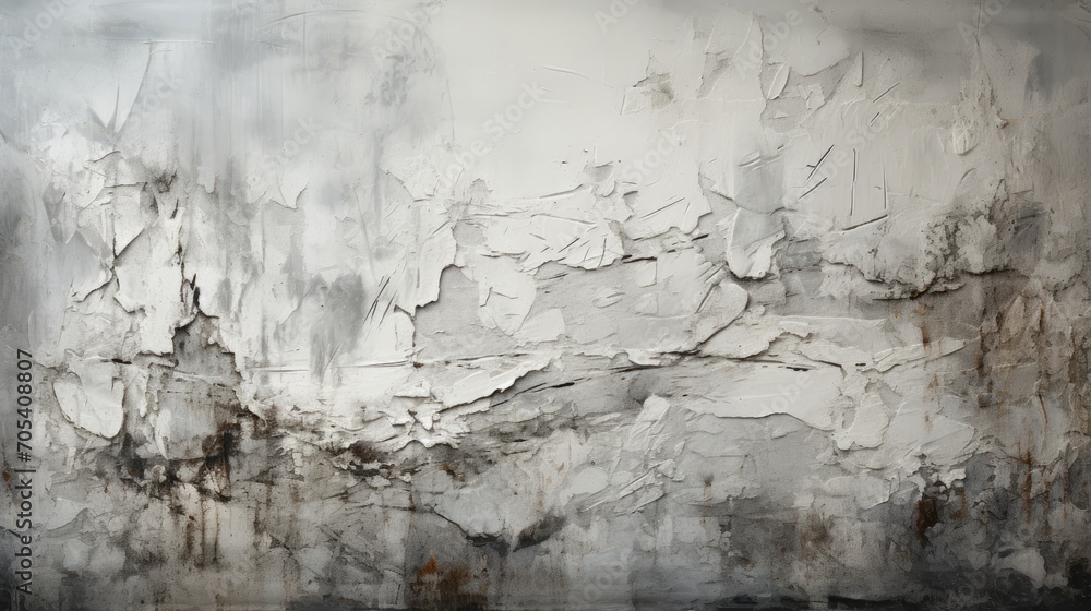 Dirty brushed white wall texture background