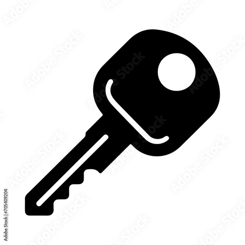 Car Key Icon vector art illustration, black color icon