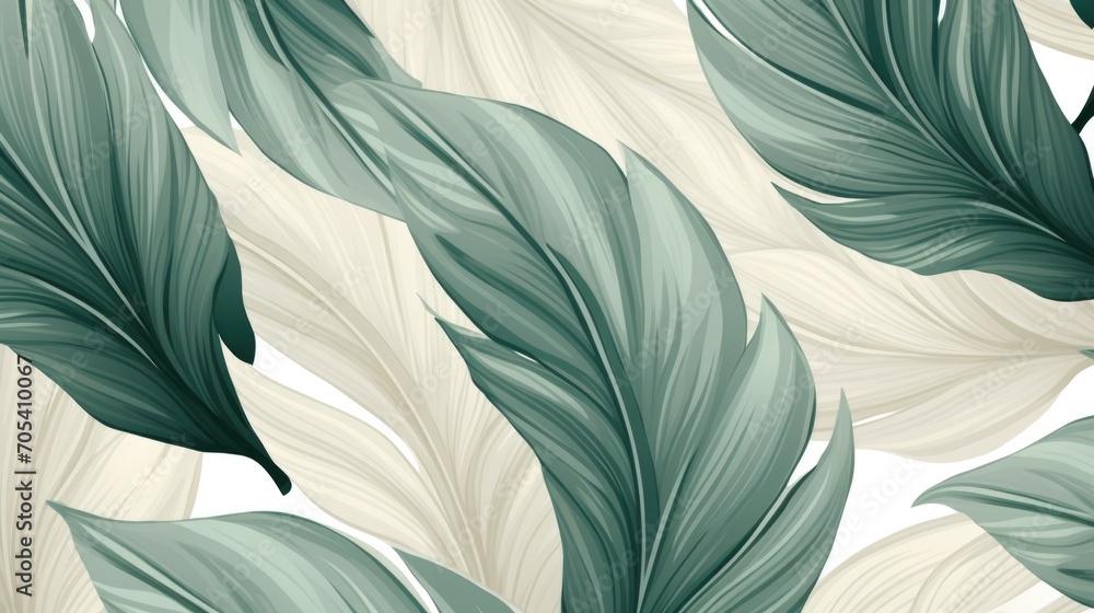 Wallpaper made of palm leaves tropical leaves pattern illustration Wallpaper made of palm leaves tropical leaves pattern illustration