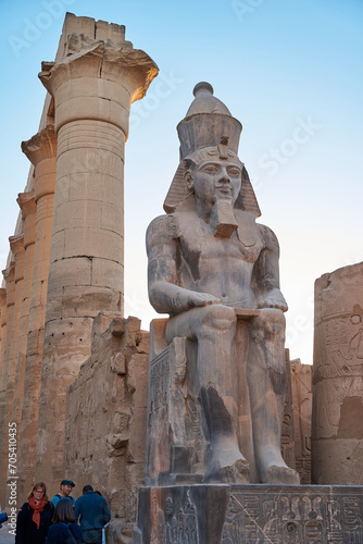 Luxor Temple in Luxor, ancient Thebes, Egypt. Luxor Temple is a large Ancient Egyptian temple complex located on the east bank of the Nile River