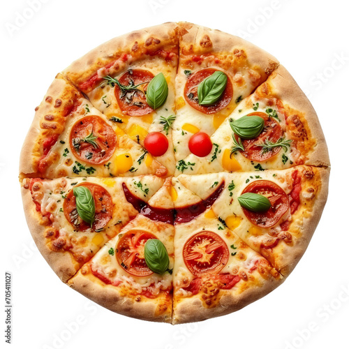 Pizza with smiley design, PNG graphic resource