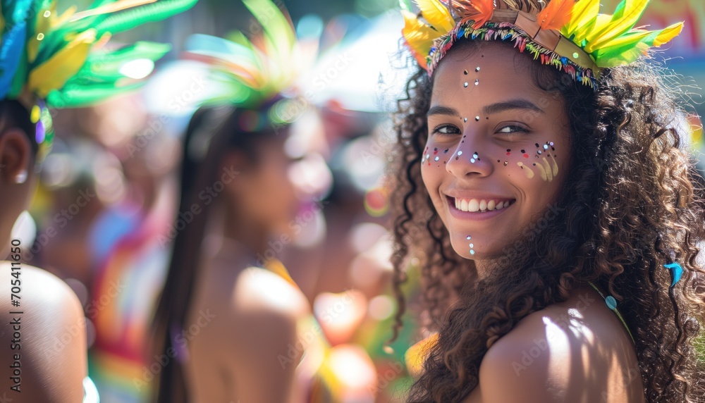 People having fun at carnival. Carnival, revelry. Fun, joy, moments of relaxation and revelry.