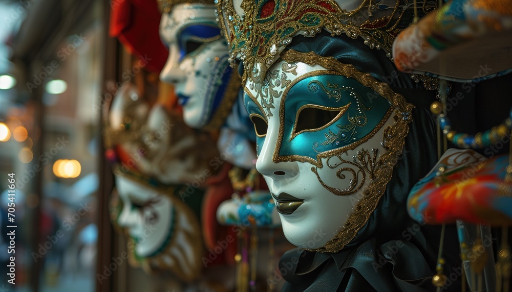 Fototapeta premium People having fun at carnival. Carnival, revelry. Fun, joy, moments of relaxation and revelry.