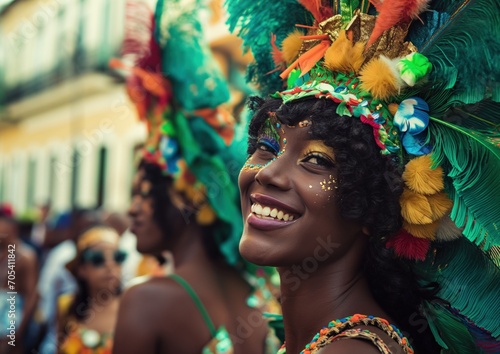 People having fun at carnival. Carnival, revelry. Fun, joy, moments of relaxation and revelry. © Gil Macedo