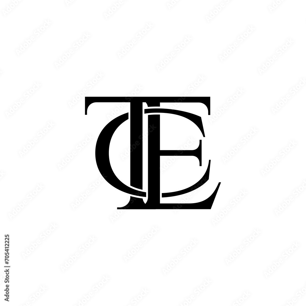 tec lettering initial monogram logo design tec lettering initial monogram logo design