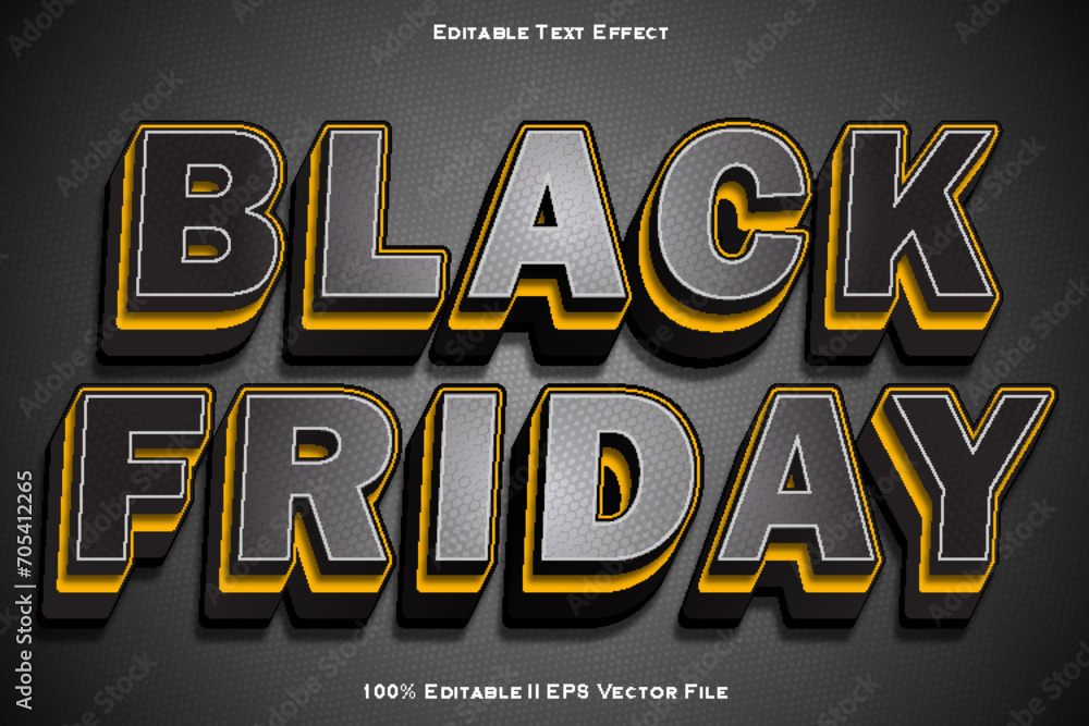 Black Friday Editable Text Effect 3d Emboss Gradient Style