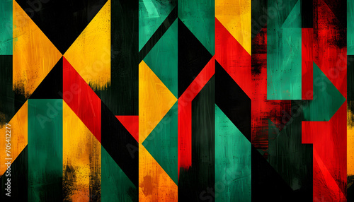 Abstract colorful geometric pattern good for kwanzaa, black history month, juneteenth background, greeting card, invitation.
