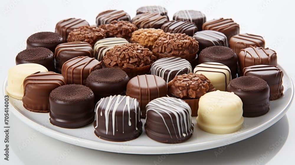 Chocolates arranged on the white background ,Chocolate day, Valentines Day, Valentines week Chocolates arranged on the white background ,Chocolate day, Valentines Day, Valentines week