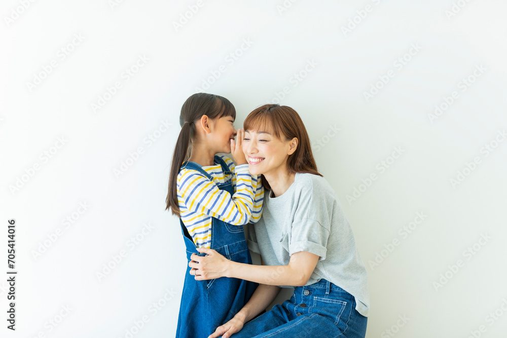 Naklejka premium 母親と娘