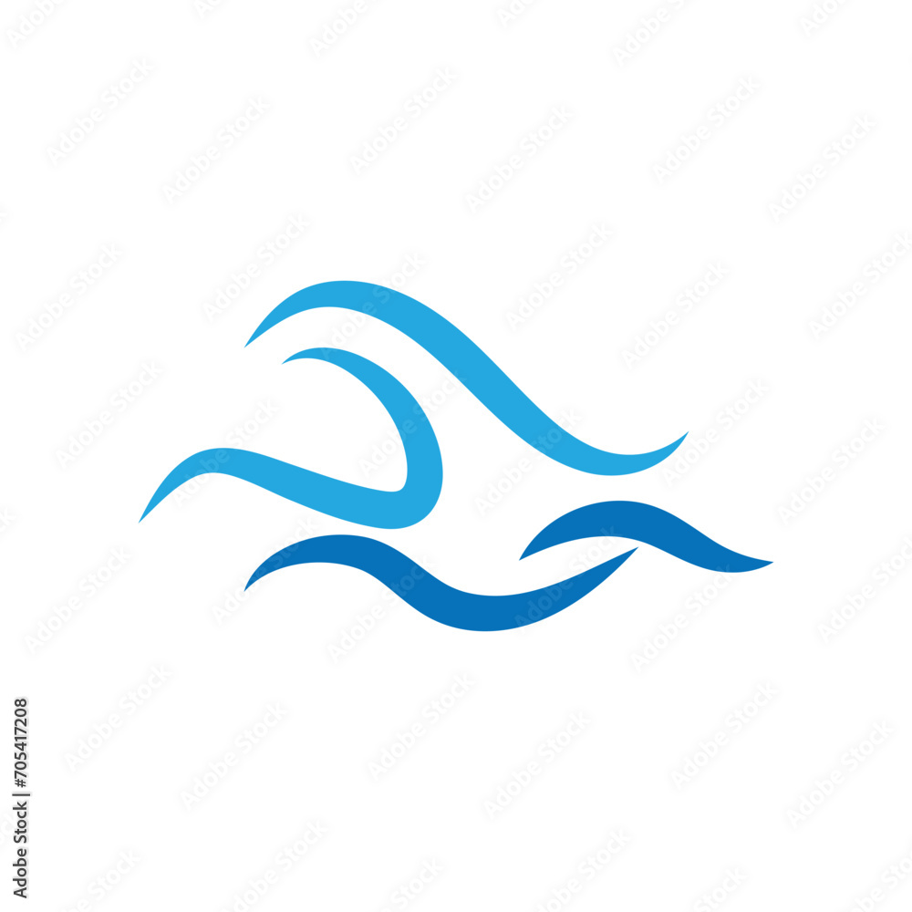 Wave icon design template isolated illustration Wave icon design template isolated illustration