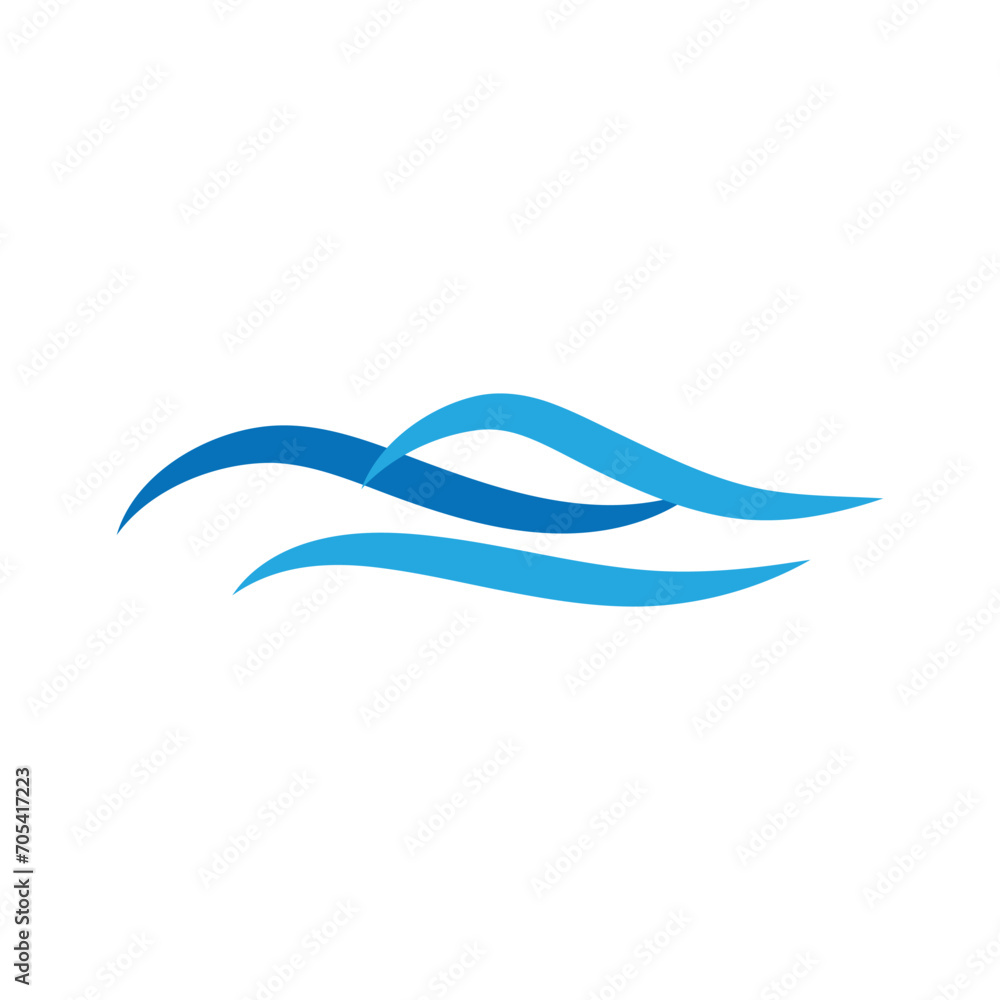 Wave icon design template isolated illustration Wave icon design template isolated illustration