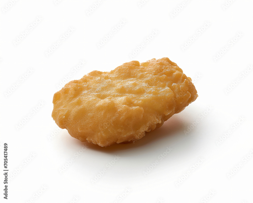 fried chicken nugget on white background fried chicken nugget on white background