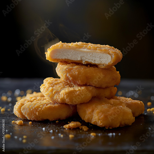 fried chicken nuggets, food styled photography.