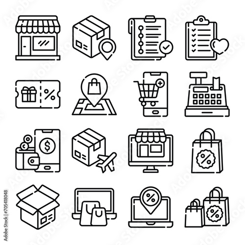 ecommerce line icon pack