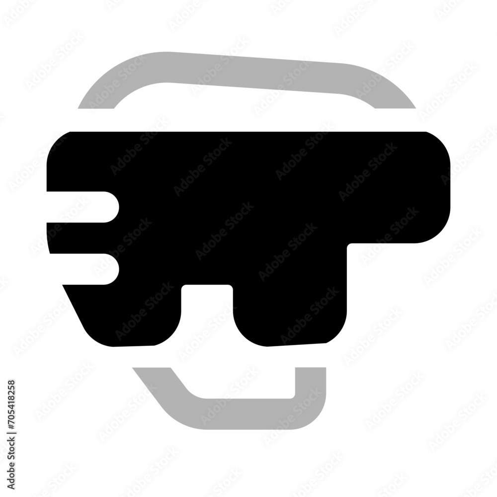 Fototapeta premium Helmet Duotone Icon