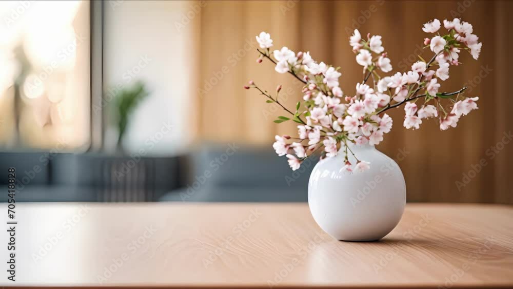Detailed shot of a minimalist dining table with modern lery and a single floral centerpiece. Detailed shot of a minimalist dining table with modern lery and a single floral centerpiece.