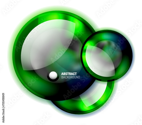 Abstract Glass Circle Banner Template