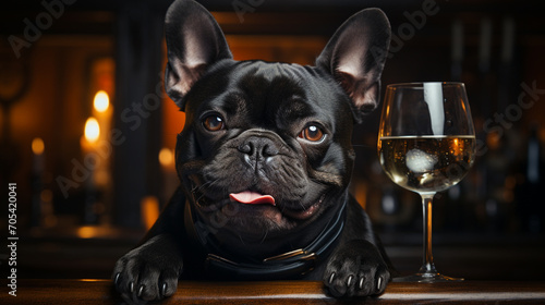 french bulldog puppy in a glass © Ahmad