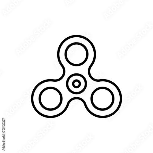 Fidget spinner outline icons, toys minimalist vector illustration ,simple transparent graphic element .Isolated on white background
