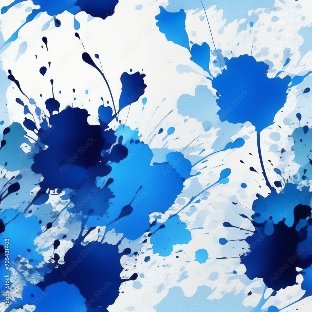 Obraz premium blue ink splashes