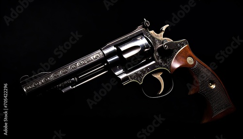 revolver ,black background