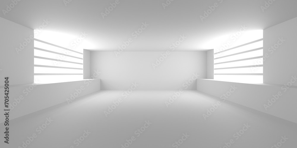 Obraz premium Empty Room. Abstract Futuristic Interior