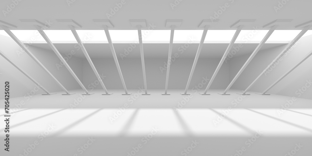 Obraz premium White Abstract Modern Architecture Interior Background