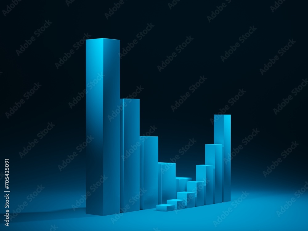 Finance graph symbolizing the growth and success of a modern business Finance graph symbolizing the growth and success of a modern business
