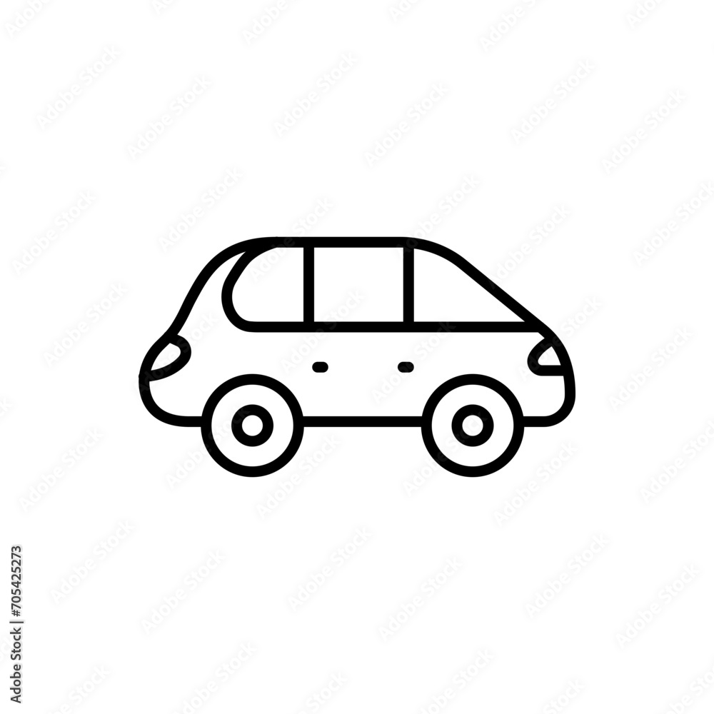 Car outline icons, transportation minimalist vector illustration ,simple transparent graphic element .Isolated on white background