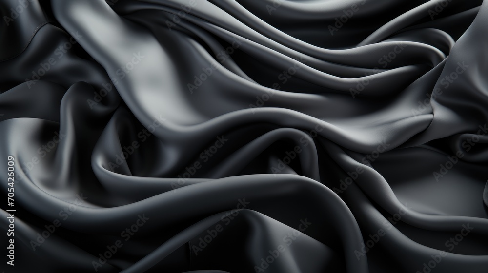 Luxurious shiny black gray satin dark fabric texture Luxurious shiny black gray satin dark fabric texture