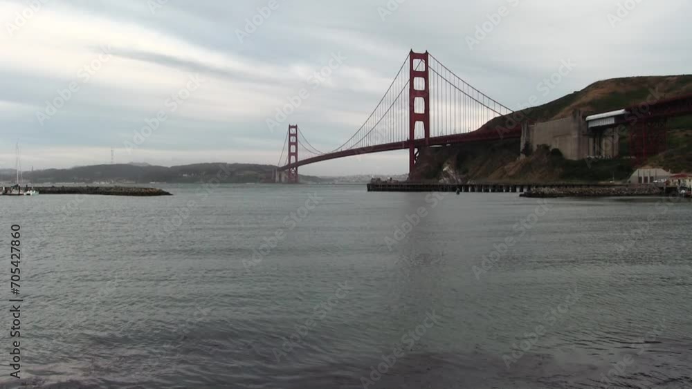 Golden Gate Bridge And San Francisco Bay From Marin With Overcast Sky And Gentle Waves
Golden Gate Bridge And San Francisco Bay From Marin With Overcast Sky And Gentle Waves