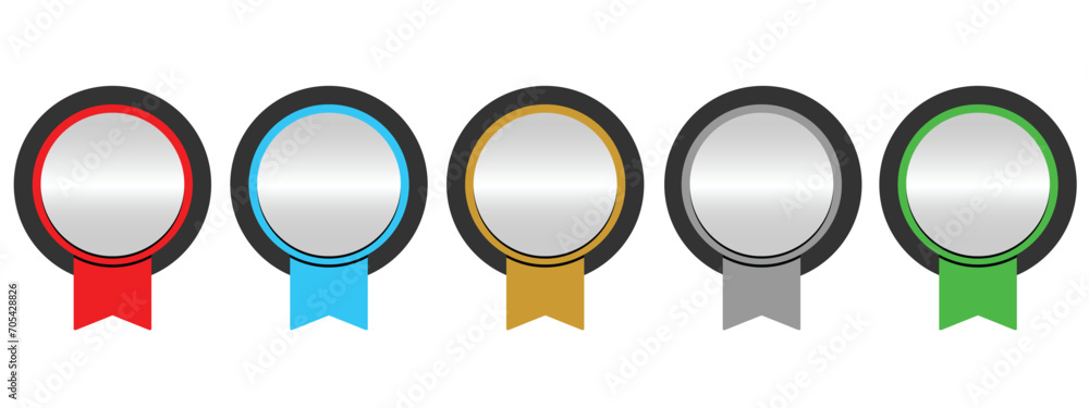 Set of company badge certificates. Certified logo design vector illustration. Perfect for awards, achievements, graduations Set of company badge certificates. Certified logo design vector illustration. Perfect for awards, achievements, graduations