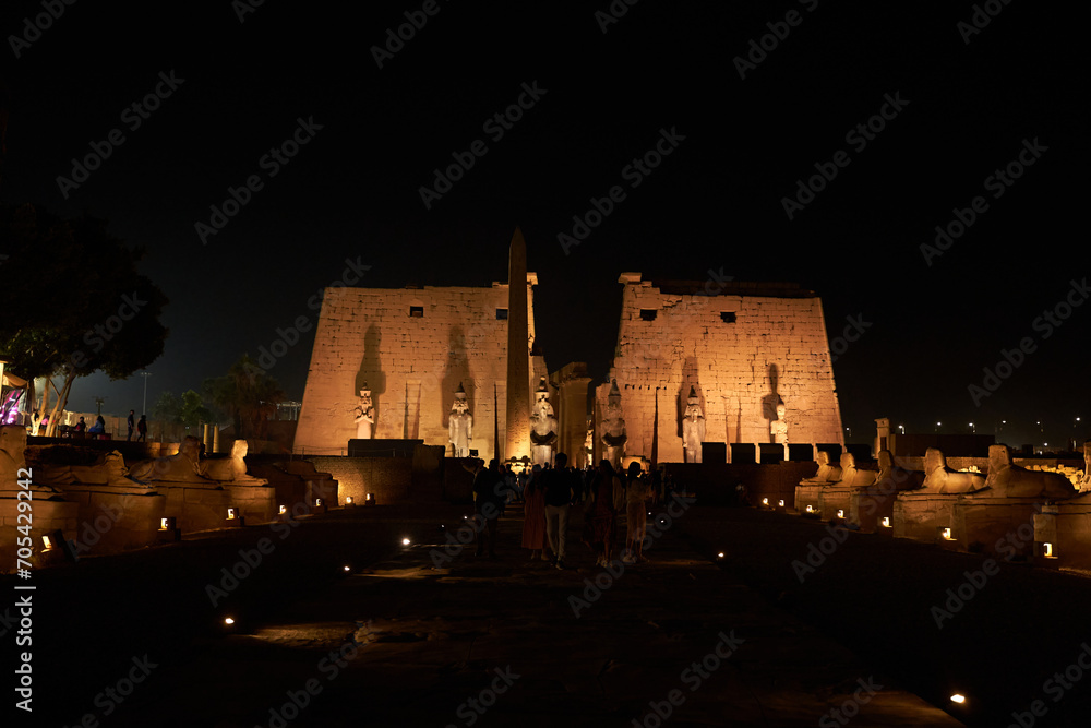Luxor Temple in Luxor, ancient Thebes, Egypt. Luxor Temple is a large Ancient Egyptian temple complex located on the east bank of the Nile River Luxor Temple in Luxor, ancient Thebes, Egypt. Luxor Temple is a large Ancient Egyptian temple complex located on the east bank of the Nile River