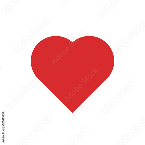 red heart icon on white background