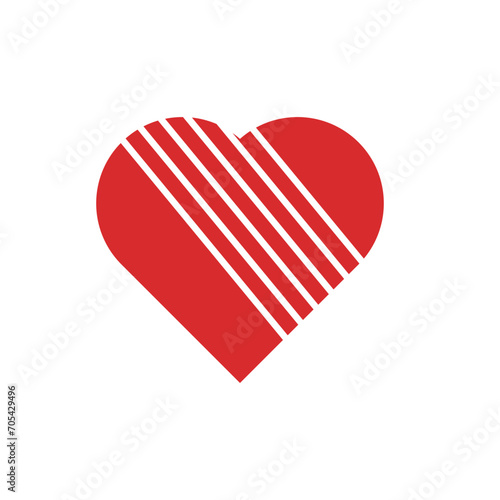 red heart icon on white background