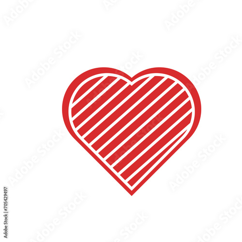 red heart icon on white background
