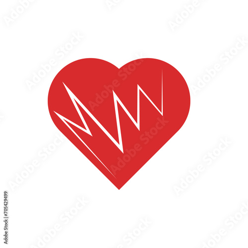 red heart icon on white background