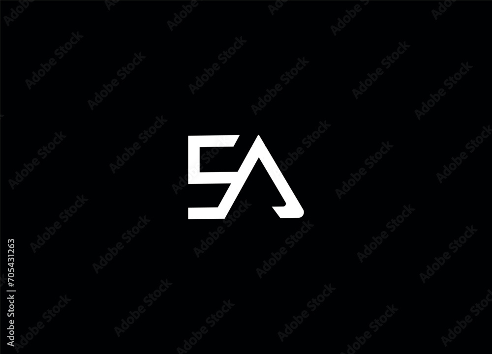 SA creative logo design and initial logo SA creative logo design and initial logo