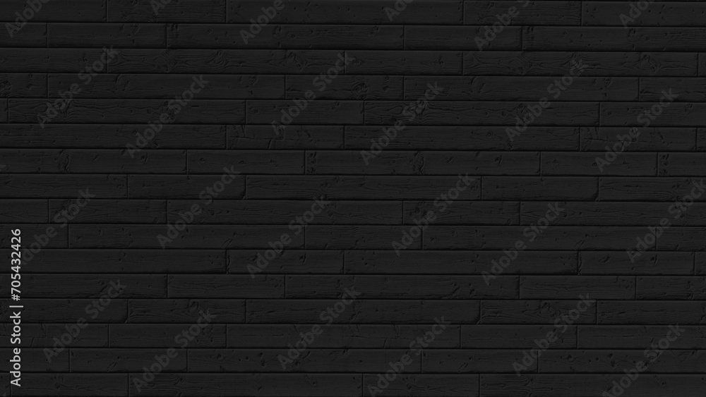 Deck wood black brick wall