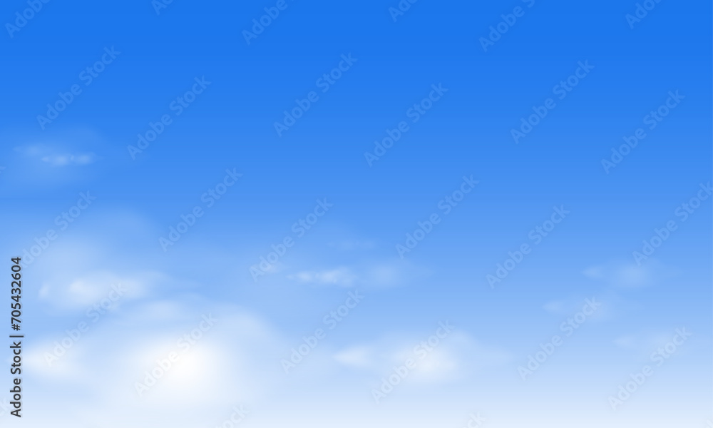 Fototapeta premium blue-sky soft vector with copy-space area and some clouds that can be used for abstract background