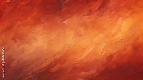 Fiery Marbled Waves : Yellowish background with brownish red painta 